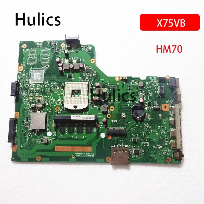 Hulics Используется X75VB Для Материнской платы ноутбука ASUS X75A X75V X75VC X75VD R704V 4 ГБ Оперативной памяти DDR3 Материнская плата HM70 Изображение 0