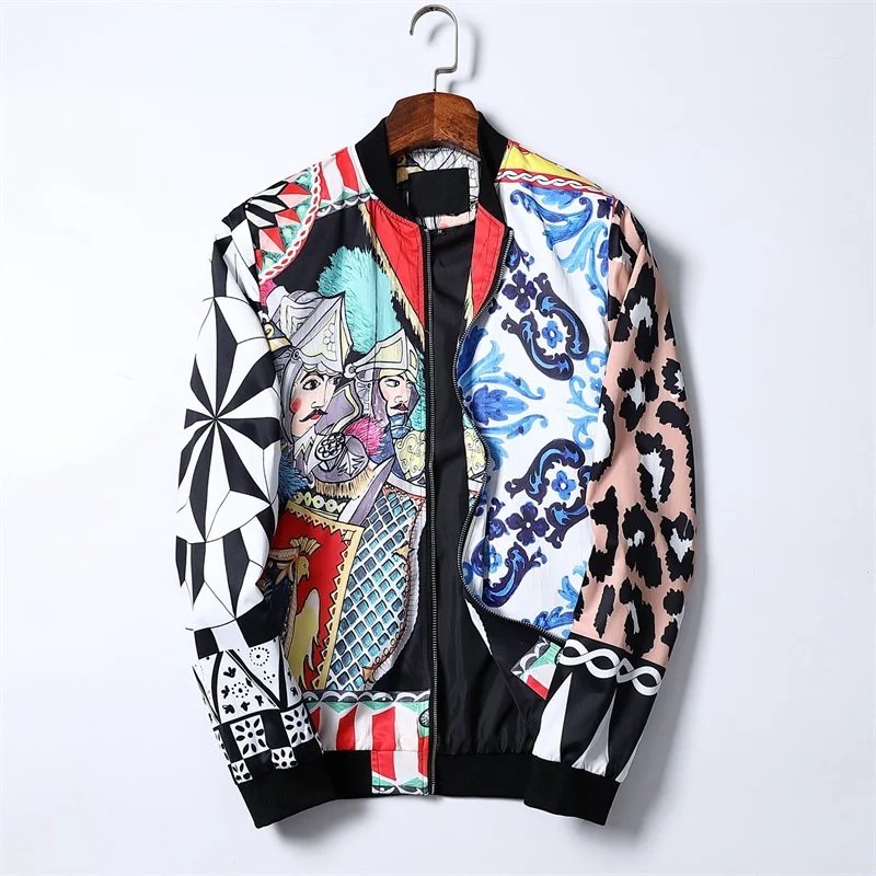 Бомбер в стиле хип-хоп с леопардовым принтом Мужская уличная одежда Модный бренд Label Varsity 2023 Женская Осенняя куртка для колледжа Унисекс Изображение 0