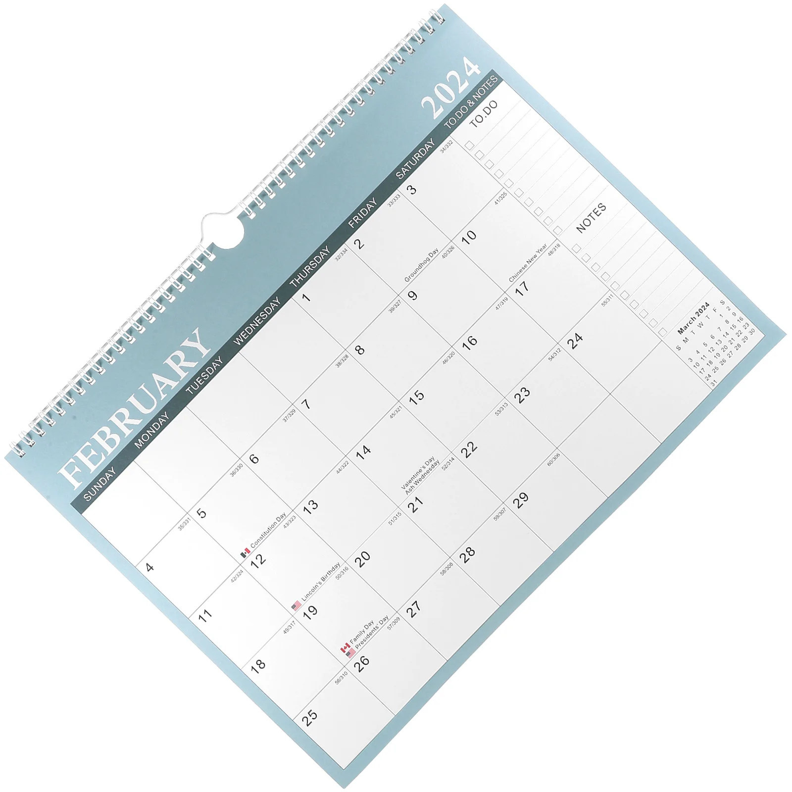 Настенный Календарь Офисный Большой Подвесной 2023 2024 Крепкий Семейный Номер Ежемесячный Отпуск Английский 2023-2024 Год Настольные Календари Изображение 0