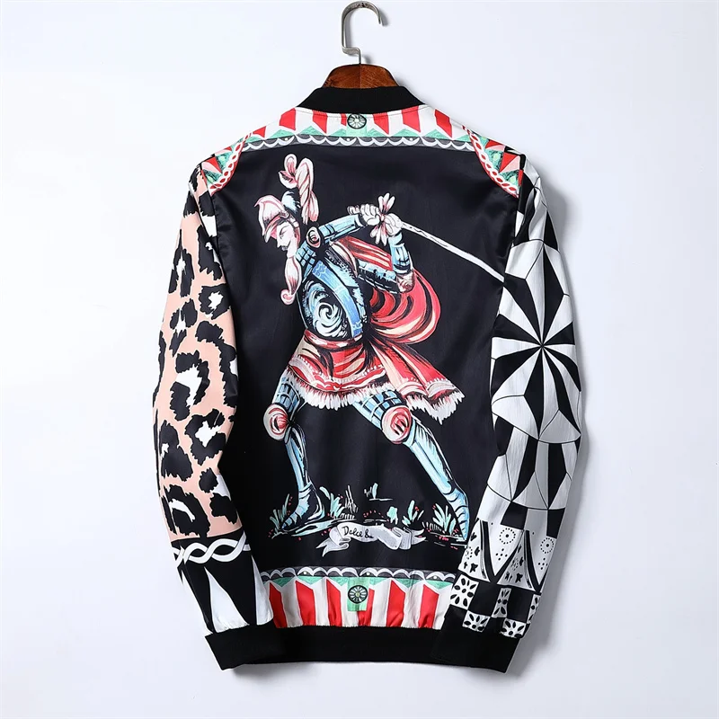 Бомбер в стиле хип-хоп с леопардовым принтом Мужская уличная одежда Модный бренд Label Varsity 2023 Женская Осенняя куртка для колледжа Унисекс Изображение 1