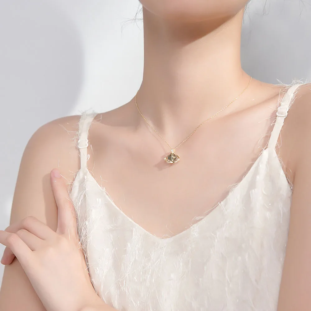 Дамское модное ожерелье из стерлингового серебра 925 пробы, инкрустированное циркониевыми подвесками, здоровый материал, Роскошные ювелирные изделия Изображение 1