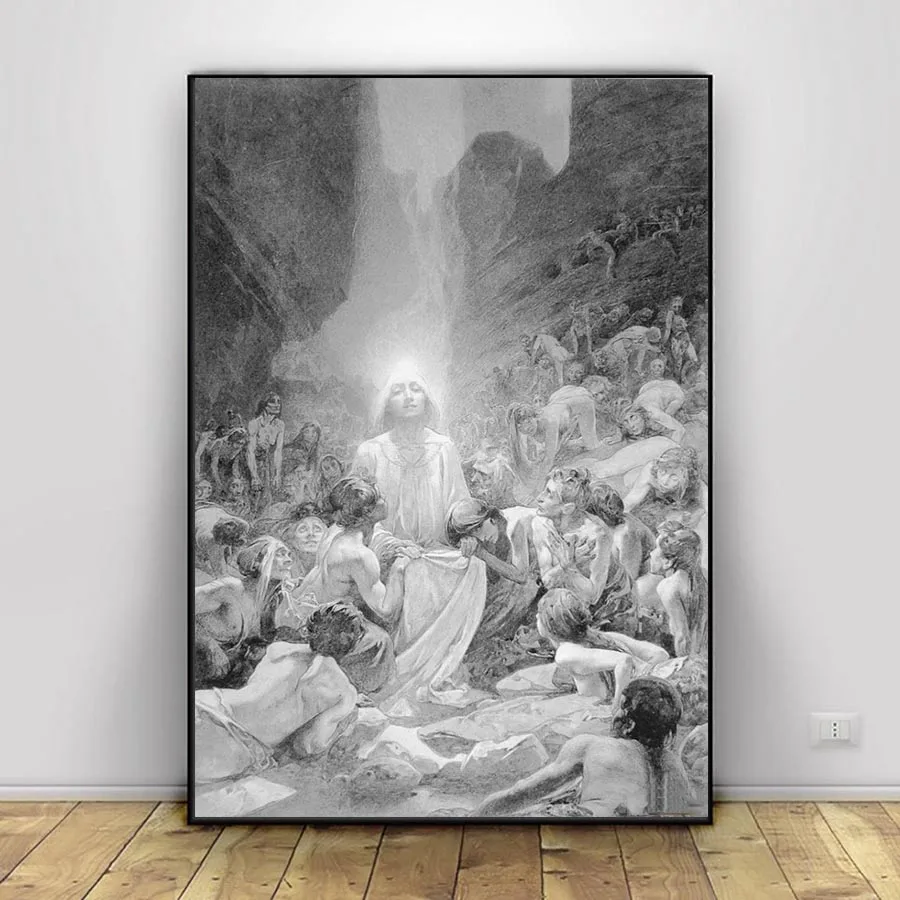 Классическая алмазная живопись Альфонса Марии Мухи Ручной работы, Плакат четырехсезонной серии, Полный набор вышивки крестом, домашний декор Изображение 1