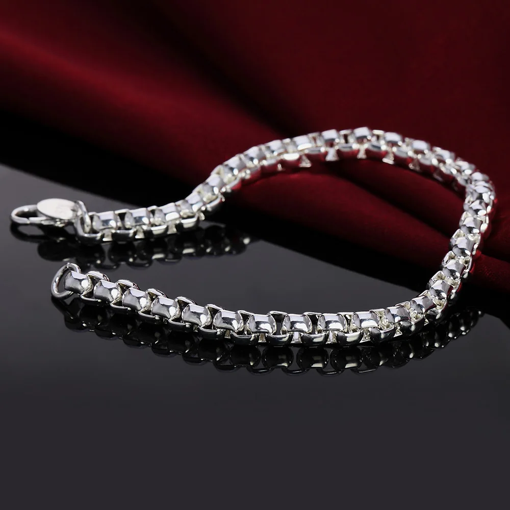 оптовая цена Подвески Цепочка Красивый браслет серебристого цвета мода для женщин Свадебный женский браслет ювелирные изделия, h157 Изображение 1