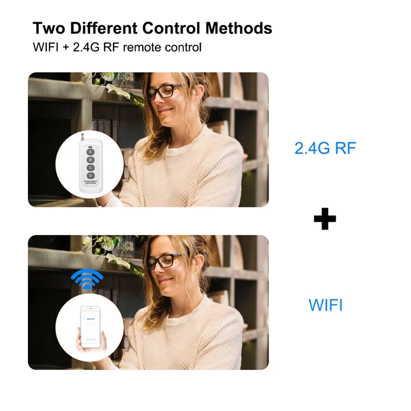 Совместное использование Запланированного Голосового Пульта Дистанционного управления 85-250 В с Контроллером Включения-выключения 4CH 2.4 G Wifi Remote в один клик для Alexa Изображение 1