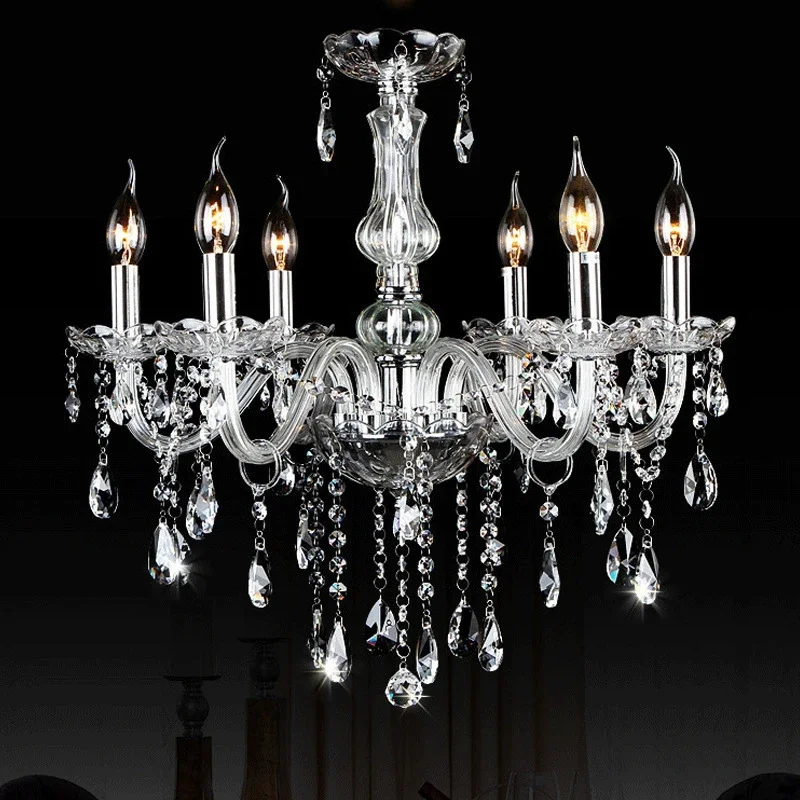 Хрустальный подвесной светильник DEBBY в роскошном стиле, Европейская лампа-свеча, художественная гостиная, ресторан, спальня, вилла, люстра Изображение 1