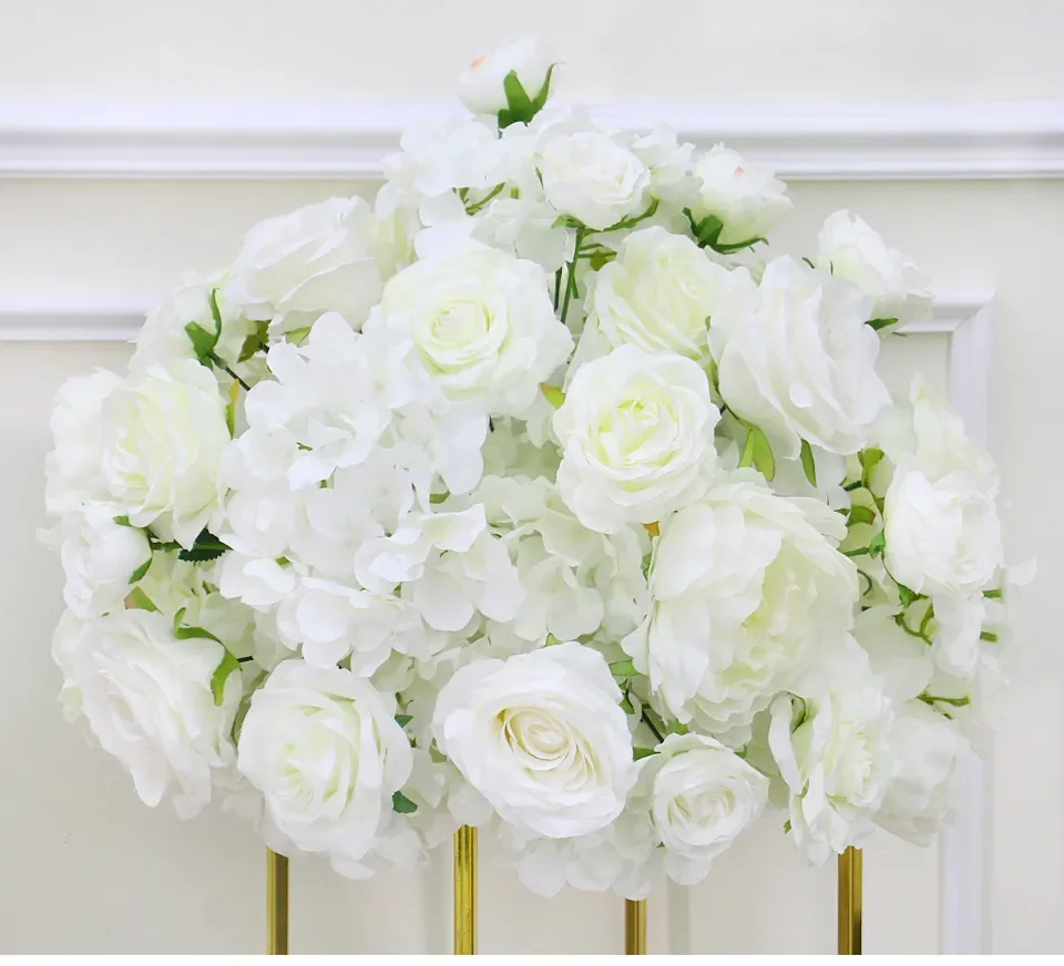 Цветочный свадебный фон, настольная дорожка, центральное украшение, цветочный бал, цветочный ряд для дивана, витрина. Изображение 1