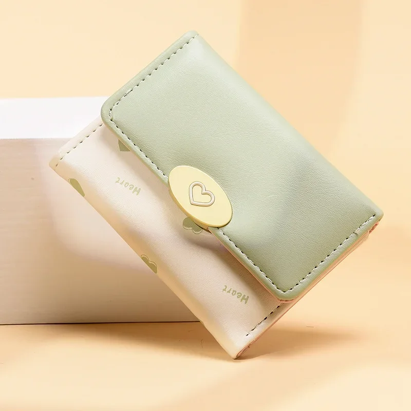 2023 Новый женский кошелек, короткий и простой студенческий кошелек с несколькими картами, большая вместительная ручная сумка, кошелек для монет, кошелек Изображение 2