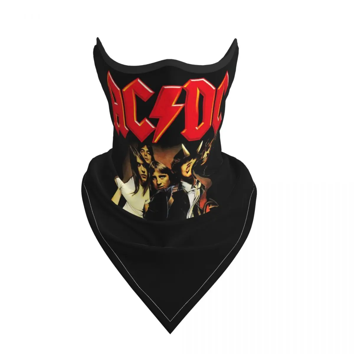 Винтажная рок-бандана AC DC, гетры для лыжного бега, мужская и женская музыкальная группа хэви-метал, маска для лица, шарф-обертка Изображение 2