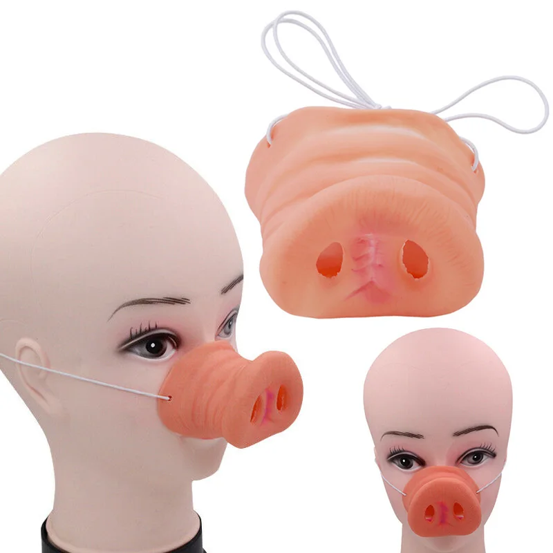 Искусственный нос, идеально подходящий для имитации Хэллоуина, идеально подходящий для косплей-вечеринок, реквизит, Латексная маска для носа свиньи, Маскарадная вечеринка, Уникальный дизайн Изображение 2