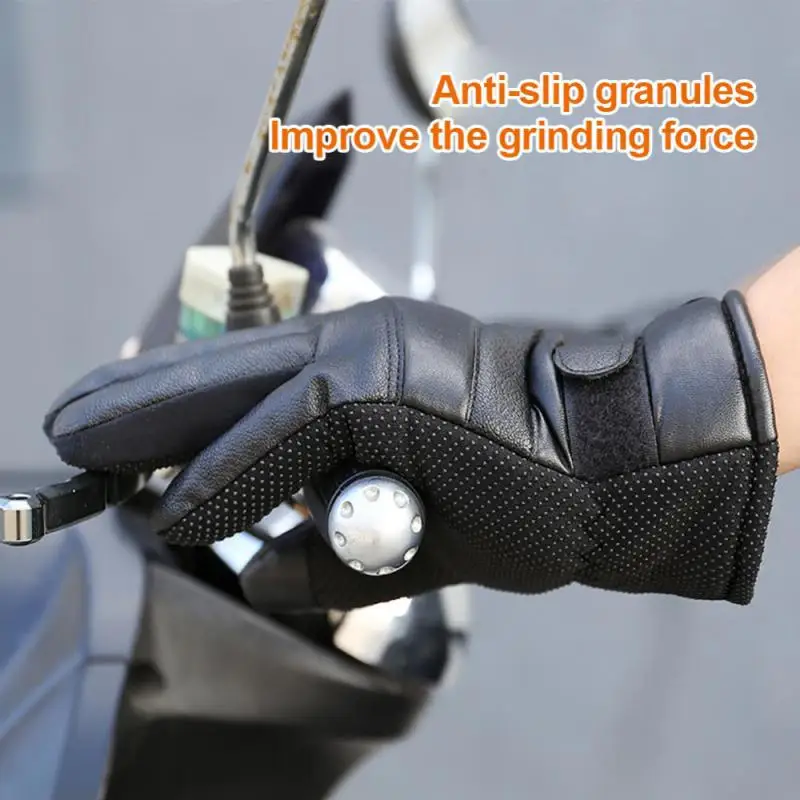 Мужские перчатки с подогревом, перезаряжаемая USB-грелка для рук, Перчатки с электрическим подогревом, Зимние велосипедные велосипедные перчатки с сенсорным экраном, ветрозащитные Изображение 2