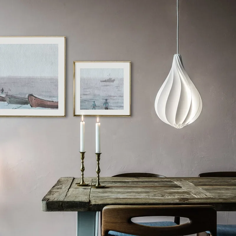 Прикроватная лампа для спальни в скандинавском минималистичном стиле, бар, ресторан, рабочий стол, креативная люстра в виде капли воды в виде цветочного бутона Изображение 2