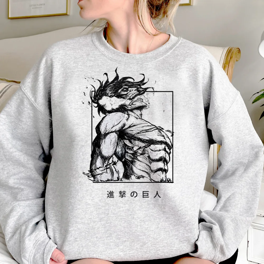 Толстовки Attack on Titan, женский топ с длинным рукавом, готический свитер, одежда, женские японские толстовки Изображение 2