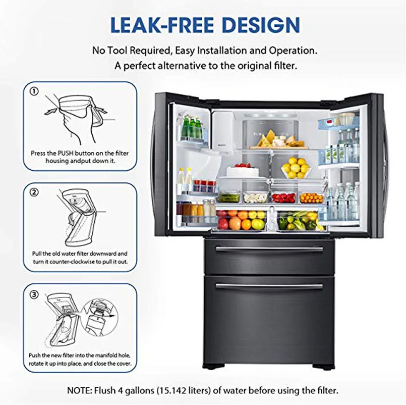 1ШТ для LG LT1000P ADQ747935 Фильтр для воды в холодильнике Сменный картридж для холодильника Фильтр высокой плотности с активированным углем Изображение 3