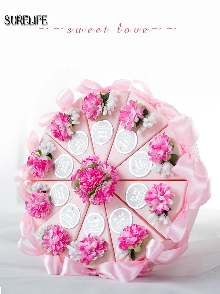 20шт Коробка конфет для подарков подружке невесты Сумка для душа ребенка День рождения Цветочное украшение Подарочные бумажные коробки Упаковка Изображение 3