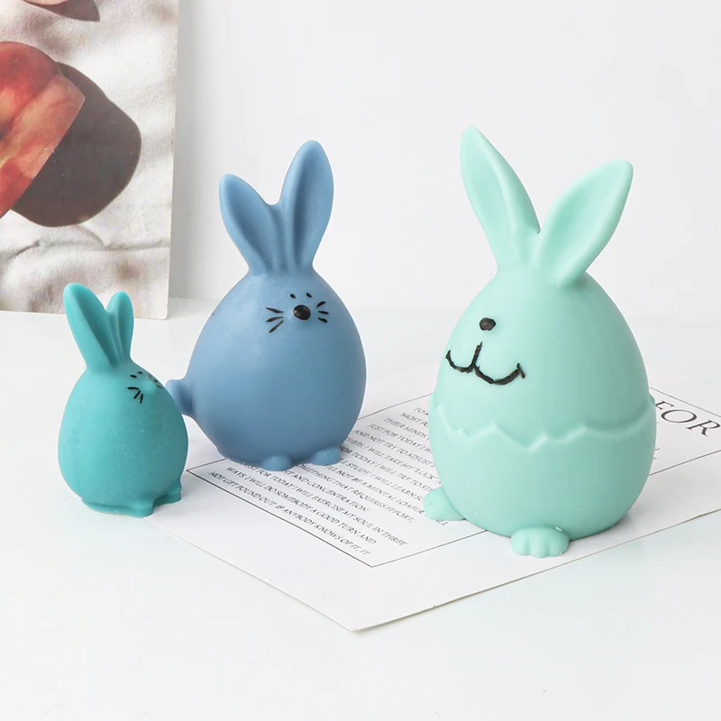 Симпатичная Силиконовая Форма Для Свечей 3D Bunny Rabbit Shape Корейская Форма для Помадки для Свечей Принадлежности Для Мыловарения Новый 2023 Изображение 3