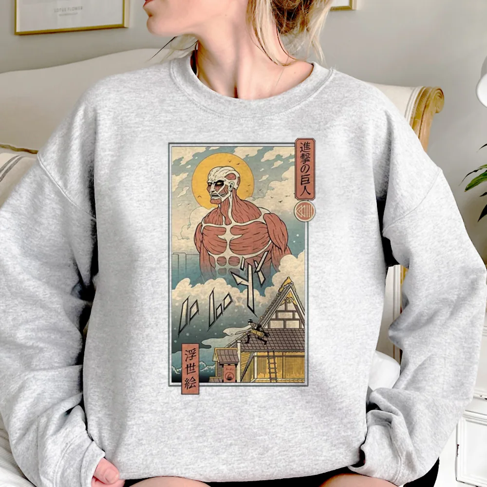Толстовки Attack on Titan, женский топ с длинным рукавом, готический свитер, одежда, женские японские толстовки Изображение 3