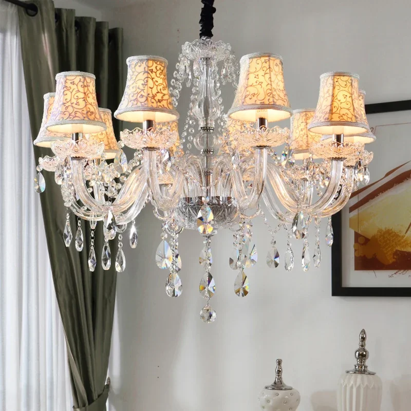 Хрустальный подвесной светильник DEBBY в роскошном стиле, Европейская лампа-свеча, художественная гостиная, ресторан, спальня, вилла, люстра Изображение 3