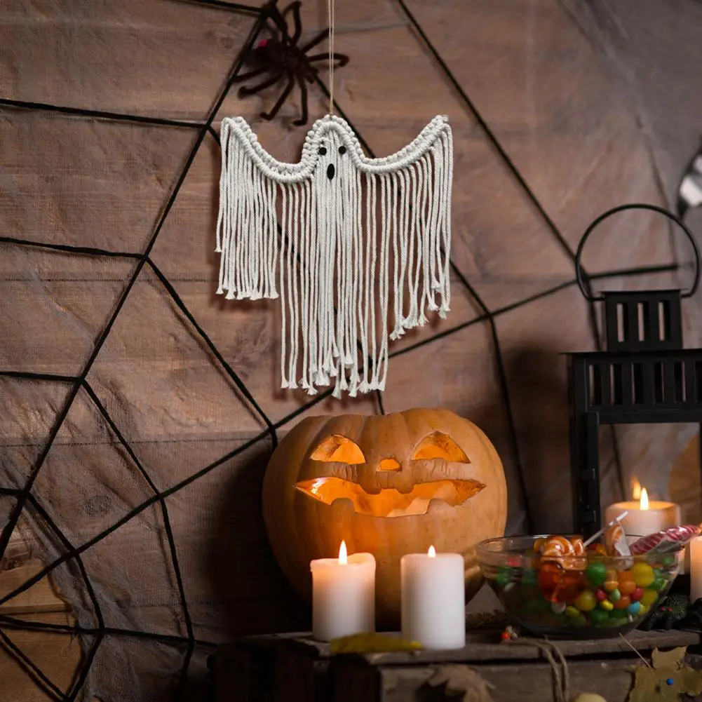 Орнамент на Хэллоуин, гобелен, Призрак, Висящий на стене, оформление сцены праздничной вечеринки, Украшение дома на Хэллоуин Изображение 4