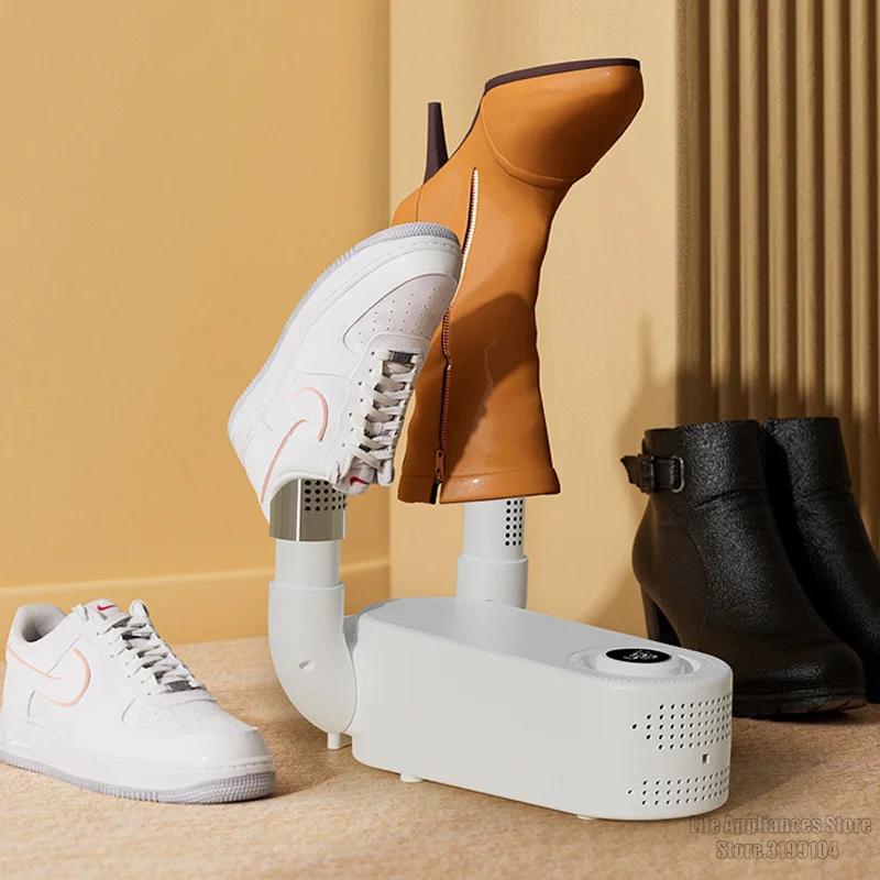 Портативная электрическая сушилка для обуви для взрослых и детей с подогревом PTC, 4 передачи, настройка времени, складная машина для сушки обуви, безопасный материал Изображение 4