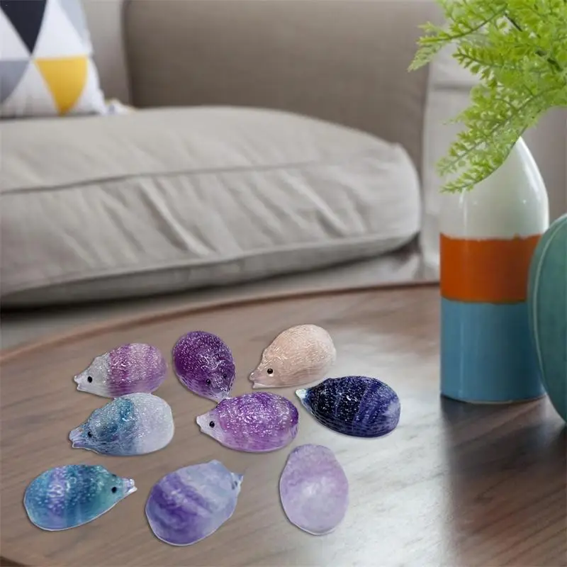 Резной флюоритовый камень-ежик, Целебный камень, украшение домашнего стола, 100 Натуральный кристалл кварца, SO Изображение 4