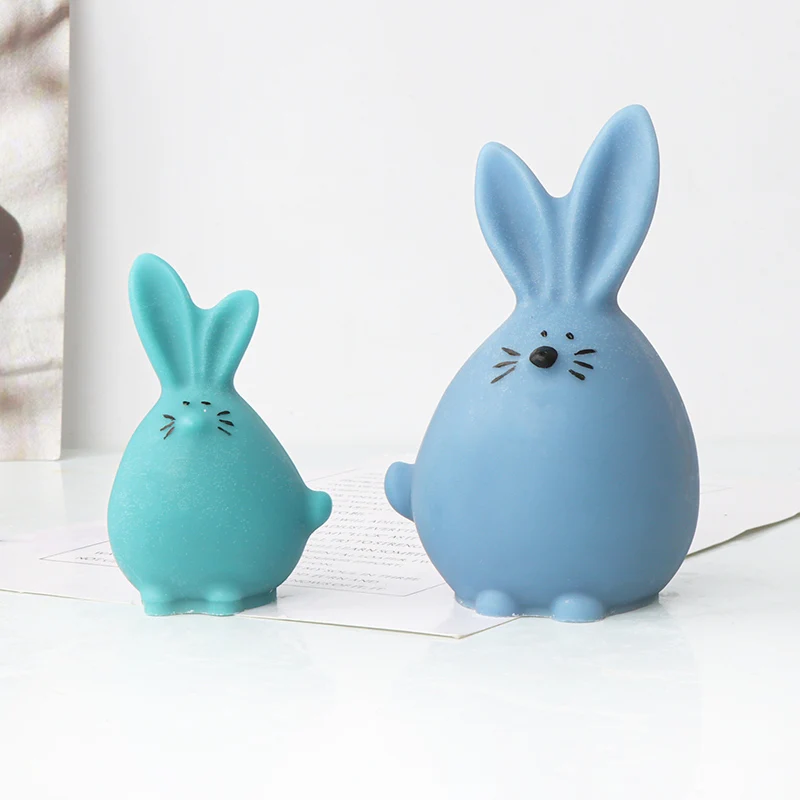 Симпатичная Силиконовая Форма Для Свечей 3D Bunny Rabbit Shape Корейская Форма для Помадки для Свечей Принадлежности Для Мыловарения Новый 2023 Изображение 4
