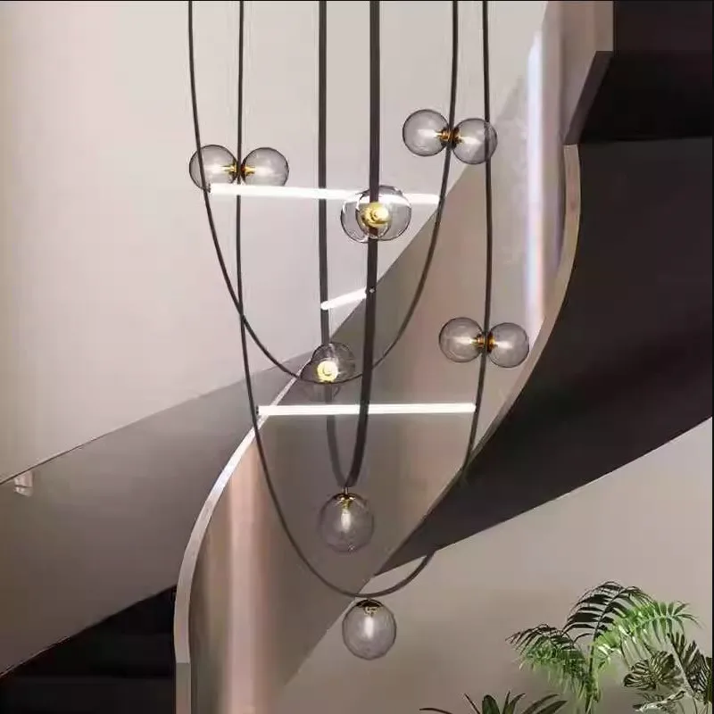 Современные минималистичные светодиодные подвесные светильники для гостиной, столовой, столов для еды, люстры для лестницы, украшения дома, светильник Изображение 4