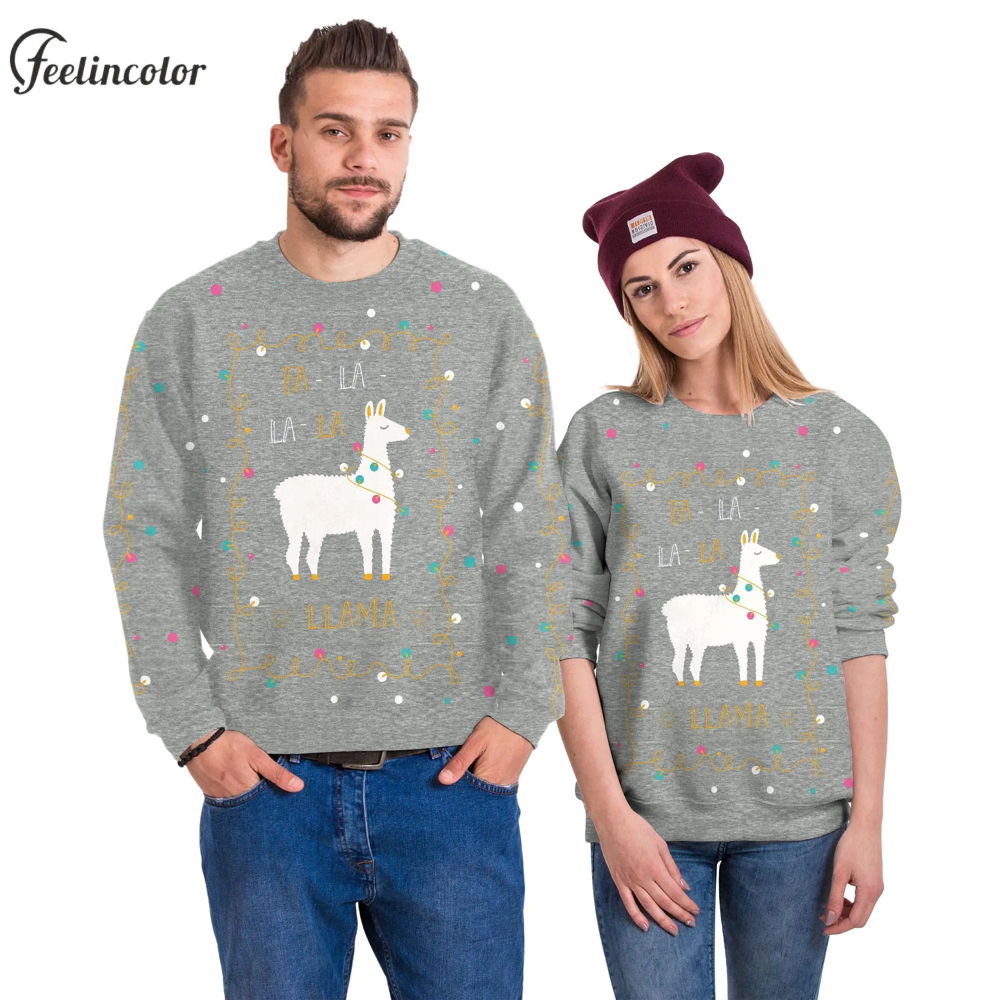 Уродливая Рождественская толстовка с 3D принтом, пуловер для пары, Мужской Рождественский пуловер с вырезом лодочкой, Женская повседневная теплая уличная одежда, Одежда большого размера Изображение 4