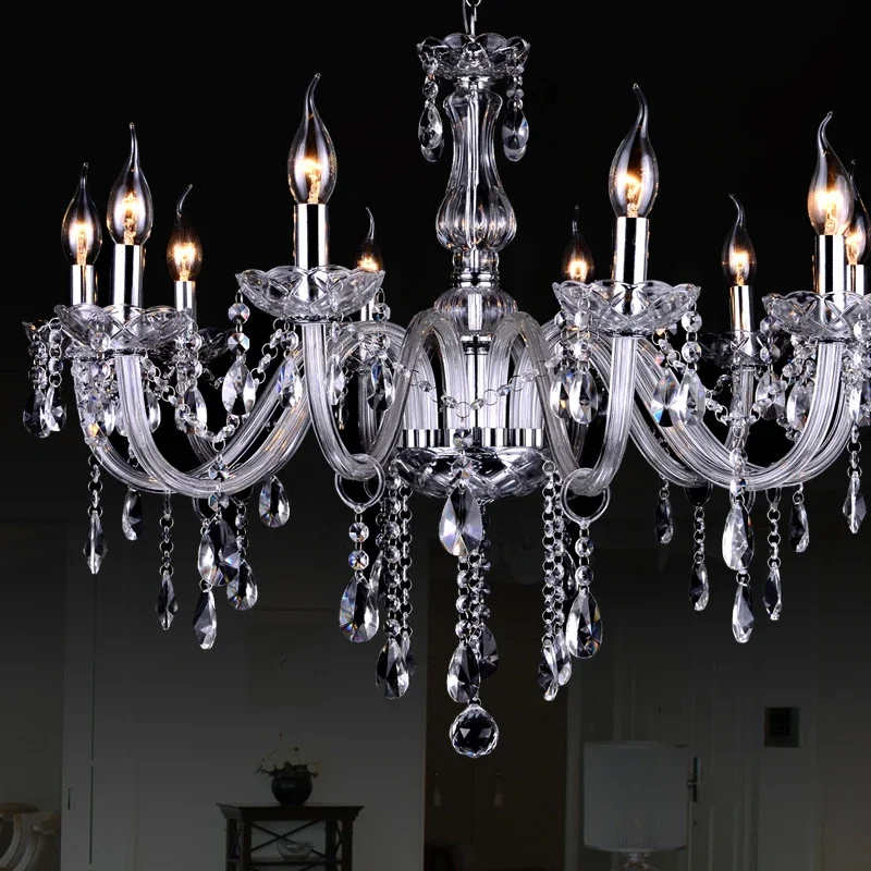 Хрустальный подвесной светильник DEBBY в роскошном стиле, Европейская лампа-свеча, художественная гостиная, ресторан, спальня, вилла, люстра Изображение 4