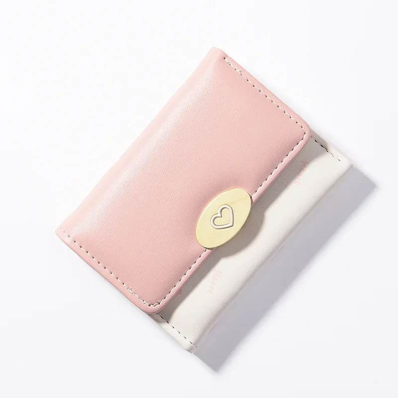 2023 Новый женский кошелек, короткий и простой студенческий кошелек с несколькими картами, большая вместительная ручная сумка, кошелек для монет, кошелек Изображение 5