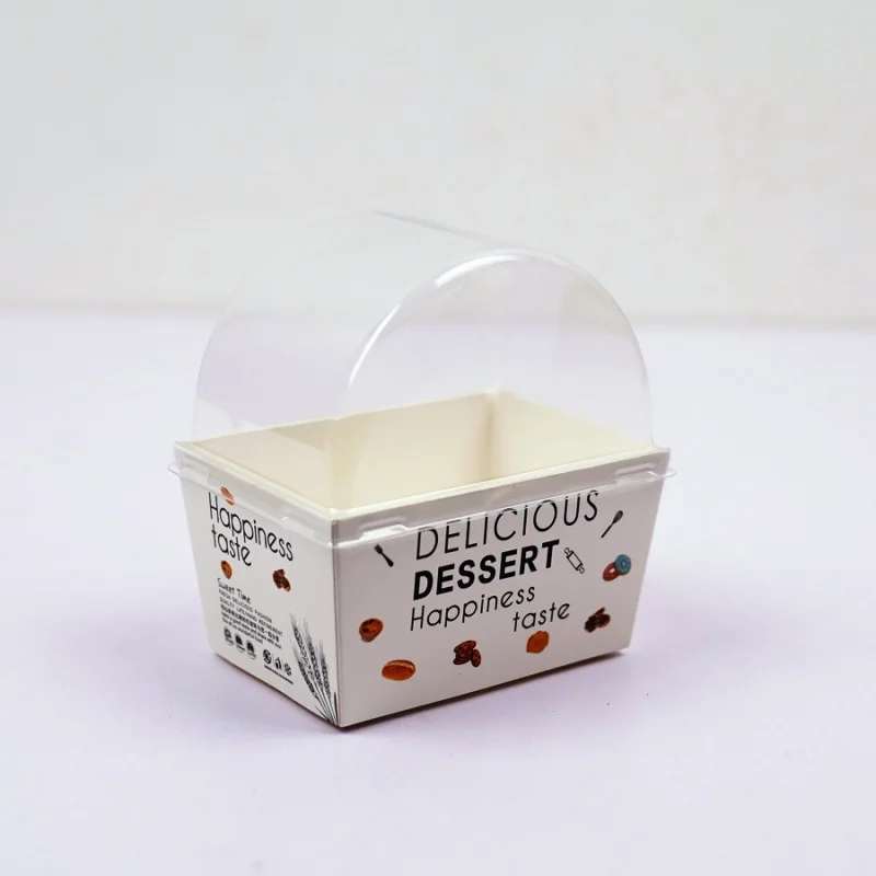 Упаковка для продуктов по индивидуальному заказу коробка для выпечки десертов упаковка для выпечки на вынос коробка для сэндвичей с крышкой Изображение 5